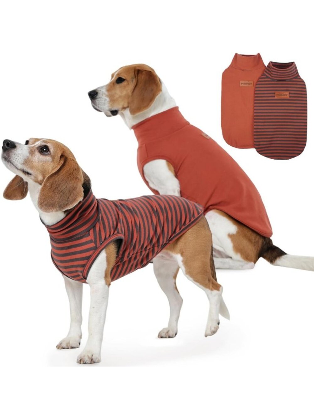 Cozy 2-Pack Fleece Vests for Large Dogs, Warm Pullover Sweatshirts with Leash
